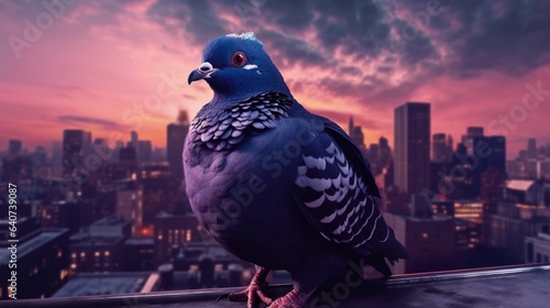 Gangsta pigeon album cover.Generative AI