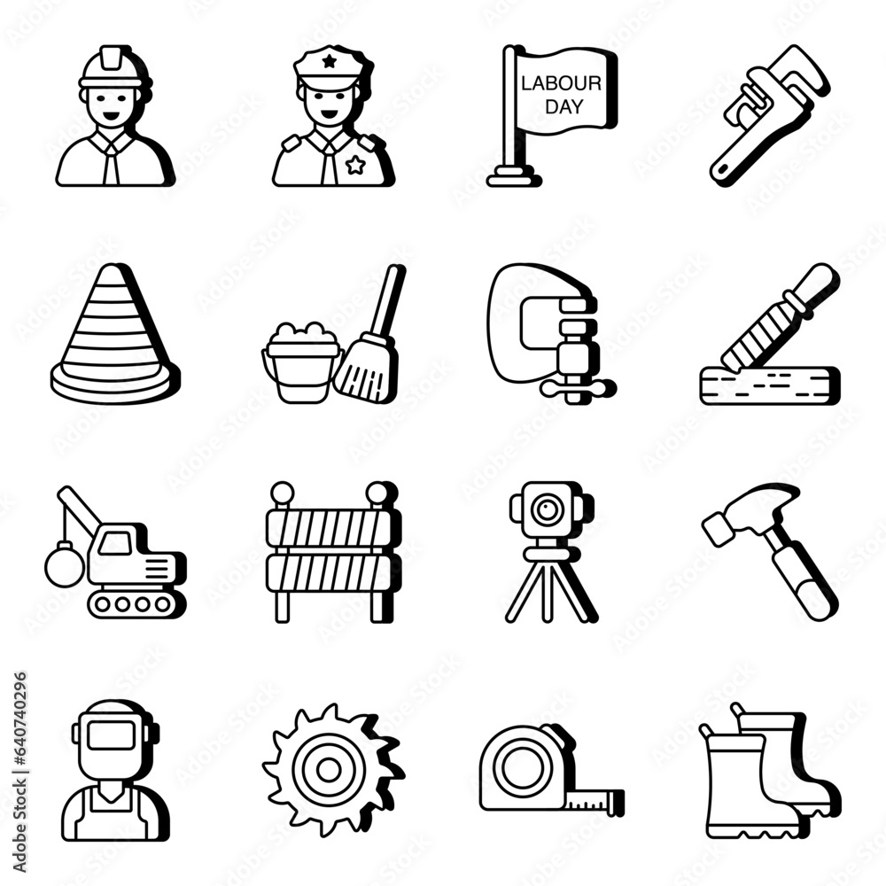 Pack of Construction Tools Linear Icons
Pack of Construction Tools Linear Icons
