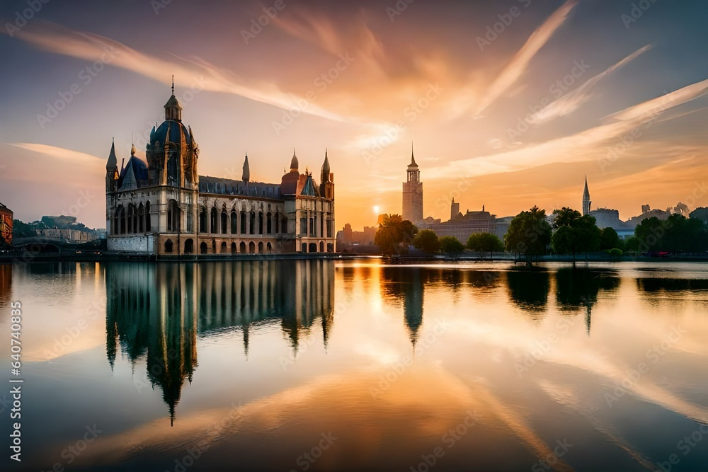 Fototapeta premium houses of parliament at night