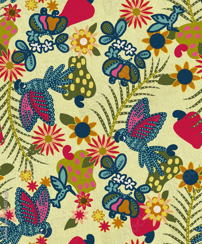 tropical fruit print