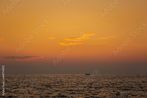 Sunset at Palolem beach in Goa India