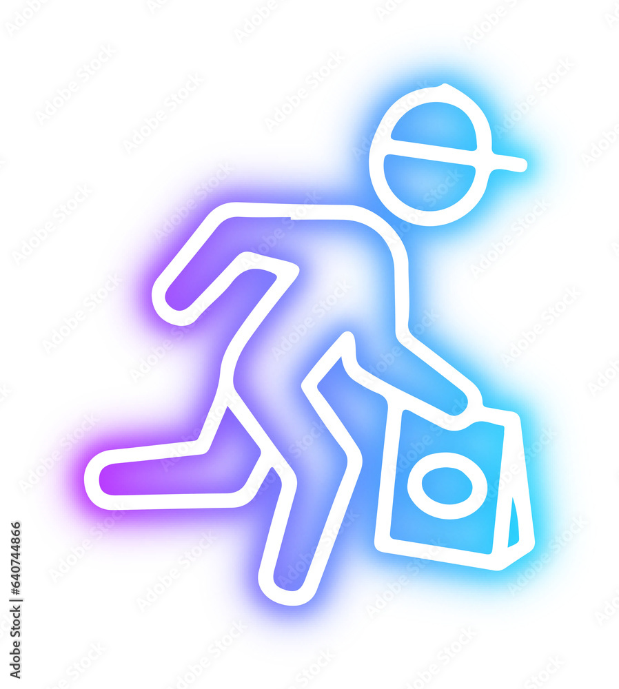 Set of Food delivery neon Set of Food delivery neon