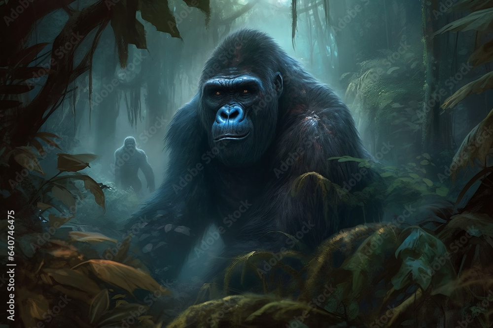 Gorilla in forest