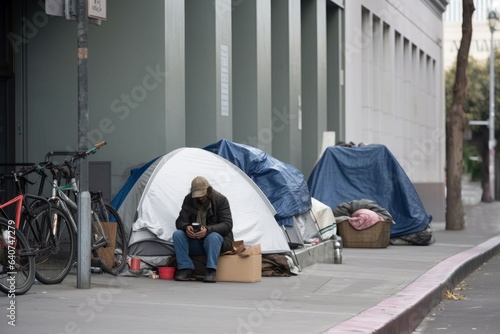 Tela City homeless. Generate Ai