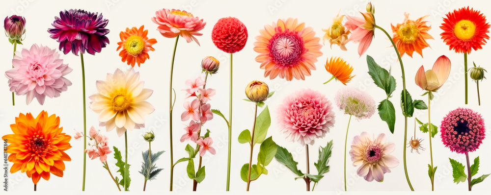 Assortment of Exquisite Flowers. Vibrant Floral Varieties.  AI Generated