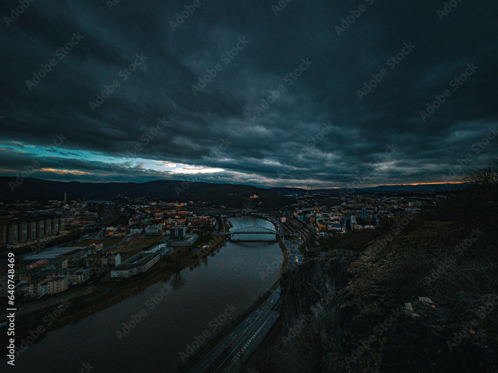storm over the river