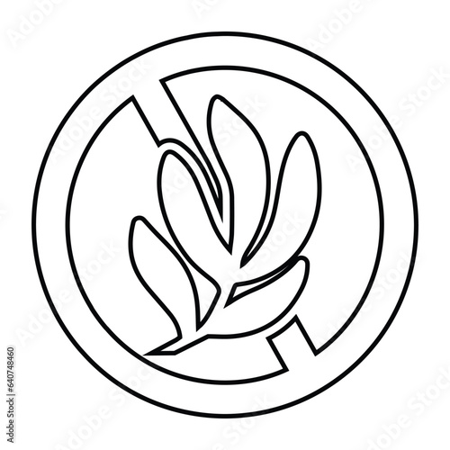 Gluten, free, toxic icon