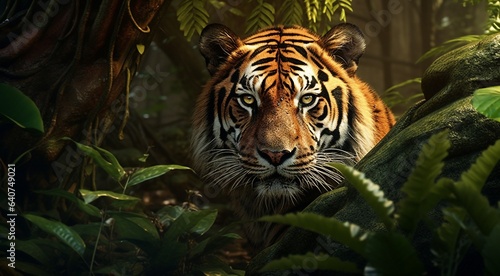 portrait of a wild animal in the nature  animal in forest  wild animal close-up