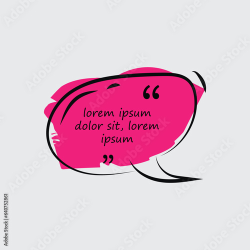 vector hand drawn quote box frame
