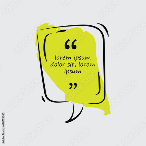vector hand drawn quote box frame