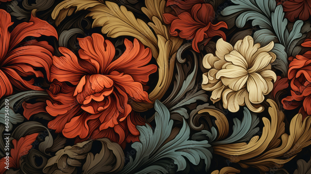 Renaissance Floral Motifs pattern Renaissance Floral Motifs pattern