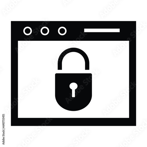 Webpage security, browser, password icon