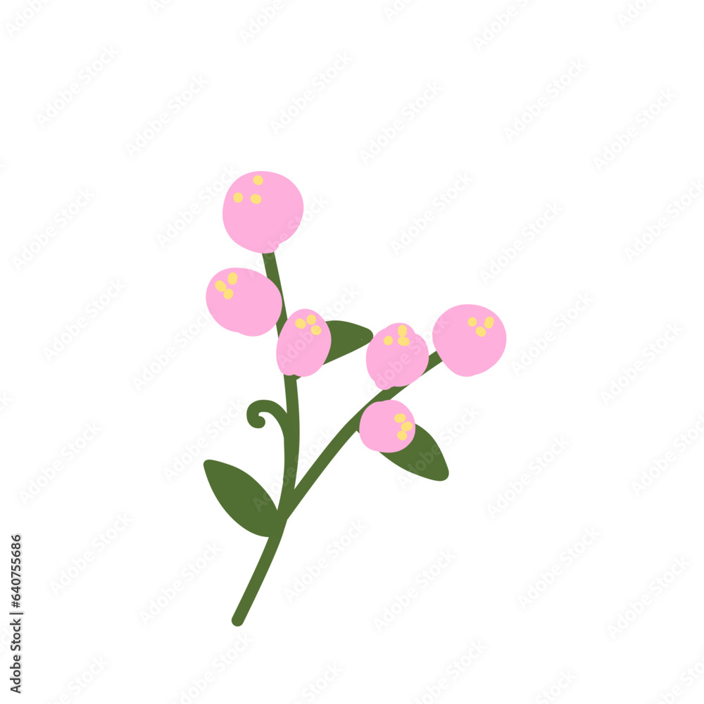 Obraz premium Botanical flower.flower doodle.cartoon flower.