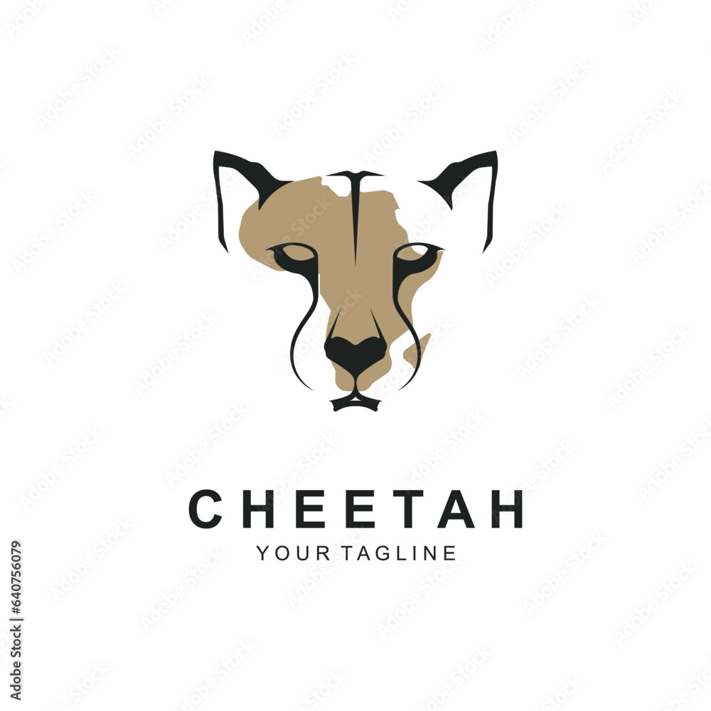 cheetah logo vector illustration