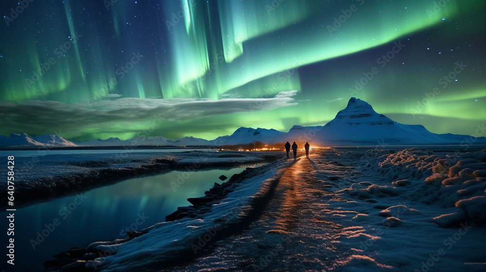 photo of The mesmerizing aurora borealis in Iceland.