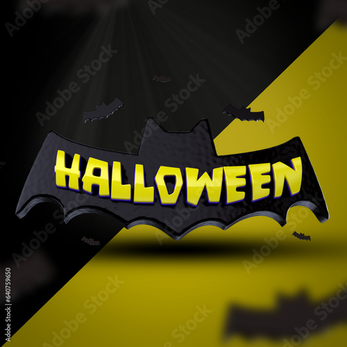 selo 3d ''halloween''.