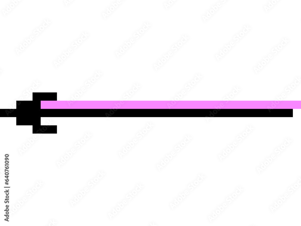 Obraz premium Pixel arrow. Vector illustration.