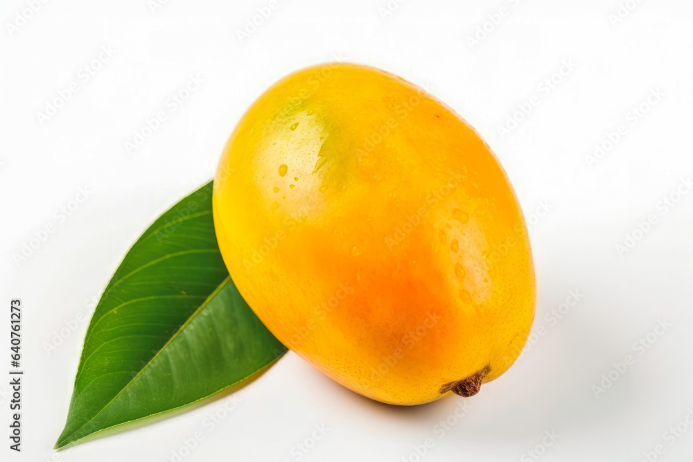 mango fresh healthy fruit on white plain background. Isolated on solid background.