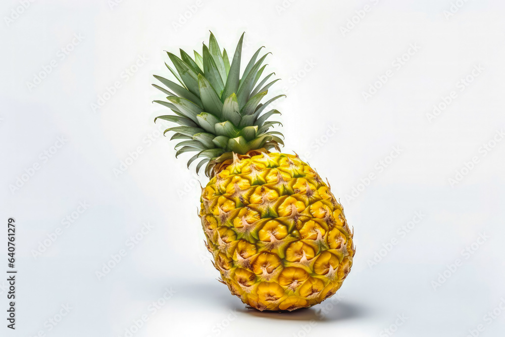 Pineapple fresh healthy fruit on white plain background. Isolated on solid background. Pineapple fresh healthy fruit on white plain background. Isolated on solid background.
