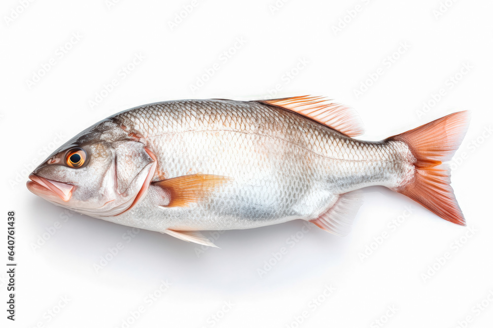 fresh fish meat on white plain background. Isolated on solid background. fresh fish meat on white plain background. Isolated on solid background.
