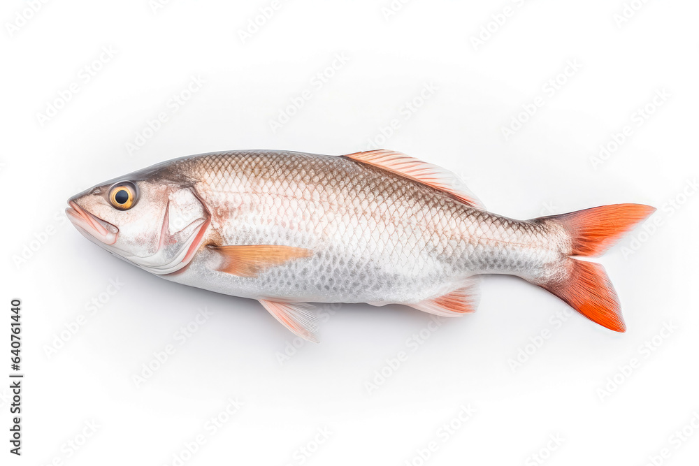 fresh fish meat on white plain background. Isolated on solid background. fresh fish meat on white plain background. Isolated on solid background.