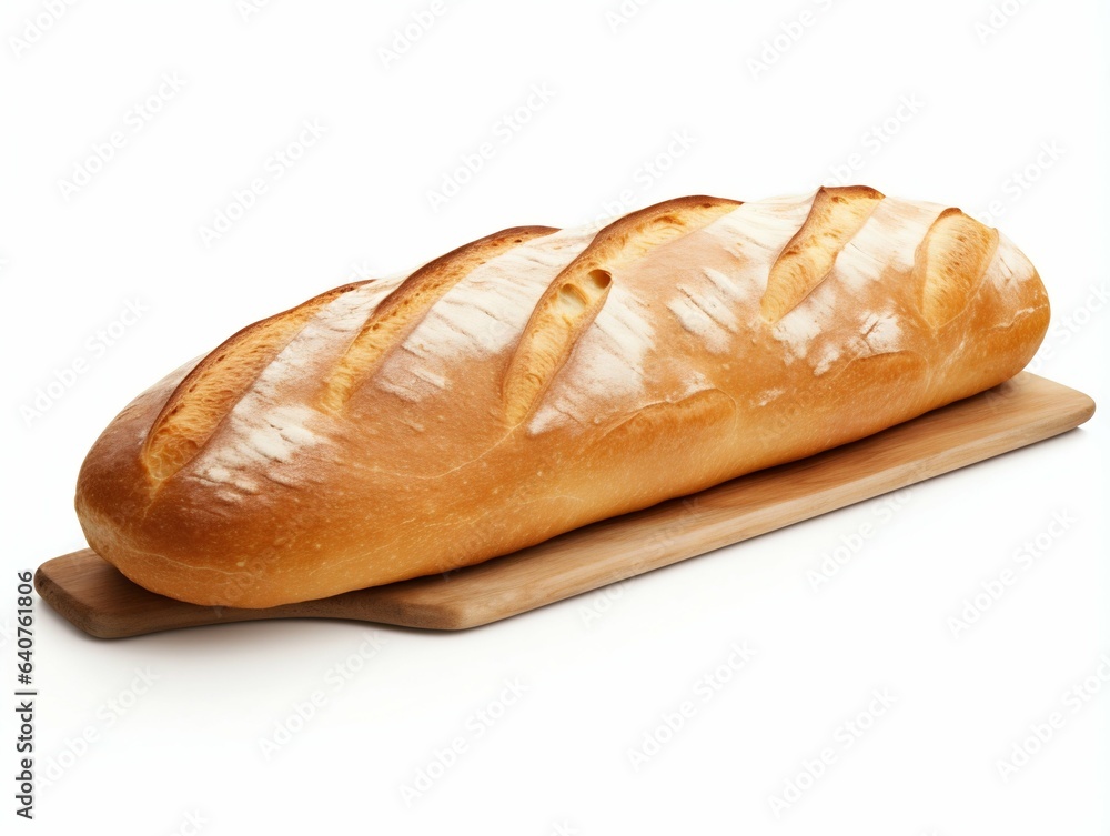 Classic French Loaf Displayed Pristine. Generative ai Classic French Loaf Displayed Pristine. Generative ai