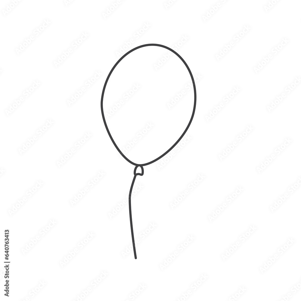 Simple ballon icon, Isolated on white background. Vector illustration of single ballon design modern trend linear style. Ballon outline icon. Ballon line art vector illustration. Isolated Simple ballon icon, Isolated on white background. Vector illustration of single ballon design modern trend linear style. Ballon outline icon. Ballon line art vector illustration. Isolated
