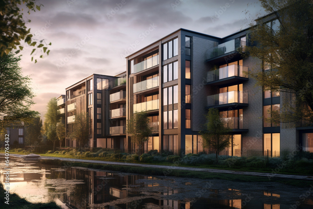 Obraz premium Smart city, modern buildings, technologies for designing and building houses.