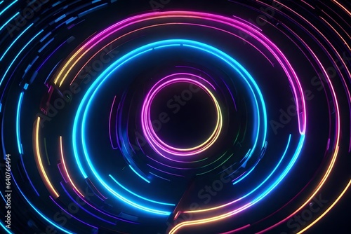 abstract background with glowing circles