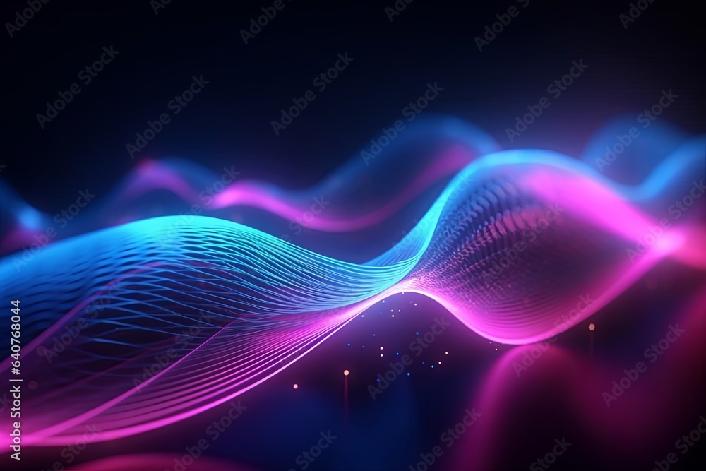 abstract futuristic background with pink blue glowing neon moving high speed wave Zigzag lines and bokeh lights. Data transfer concept Fantastic wallpaper.,Ai, Generative AI abstract futuristic background with pink blue glowing neon moving high speed wave Zigzag lines and bokeh lights. Data transfer concept Fantastic wallpaper.,Ai, Generative AI