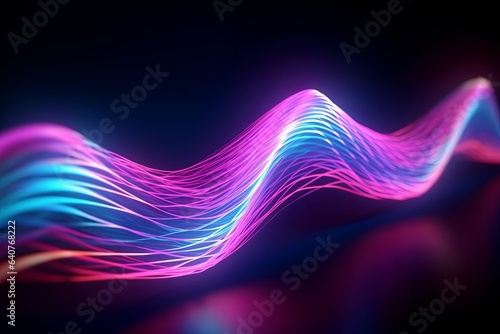 abstract futuristic background with pink blue glowing neon moving high speed wave Zigzag lines and bokeh lights. Data transfer concept Fantastic wallpaper.,Ai, Generative AI