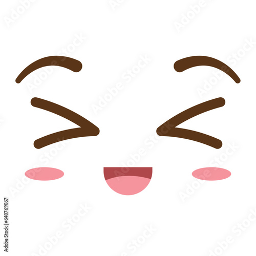 Isolated cute happy facial expression Vector