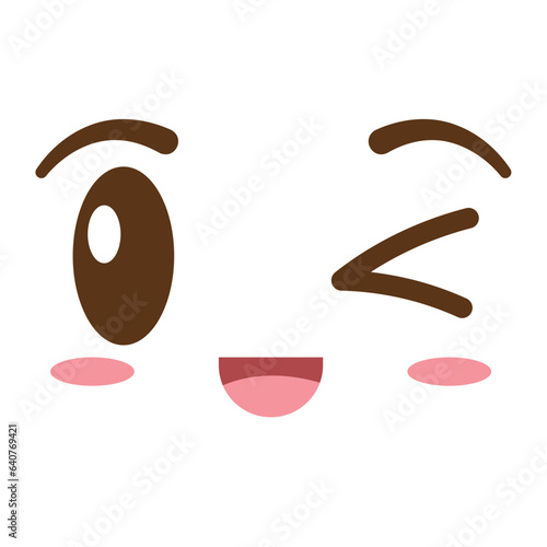 Isolated cute happy facial expression Vector
