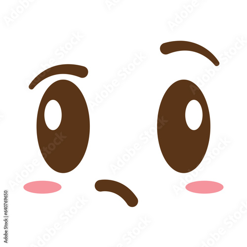 Isolated cute doubt facial expression Vector