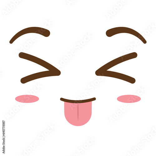 Isolated cute happy facial expression Vector