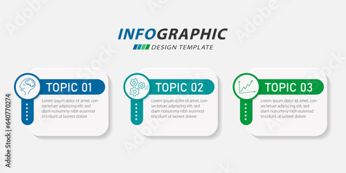 Timeline Creator infographic template. 3 Step timeline journey, calendar Flat simple infographics design template. presentation graph. Business concept with 3 options, vector illustration. 