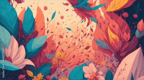 natural abstract background autumn leaves floral theme