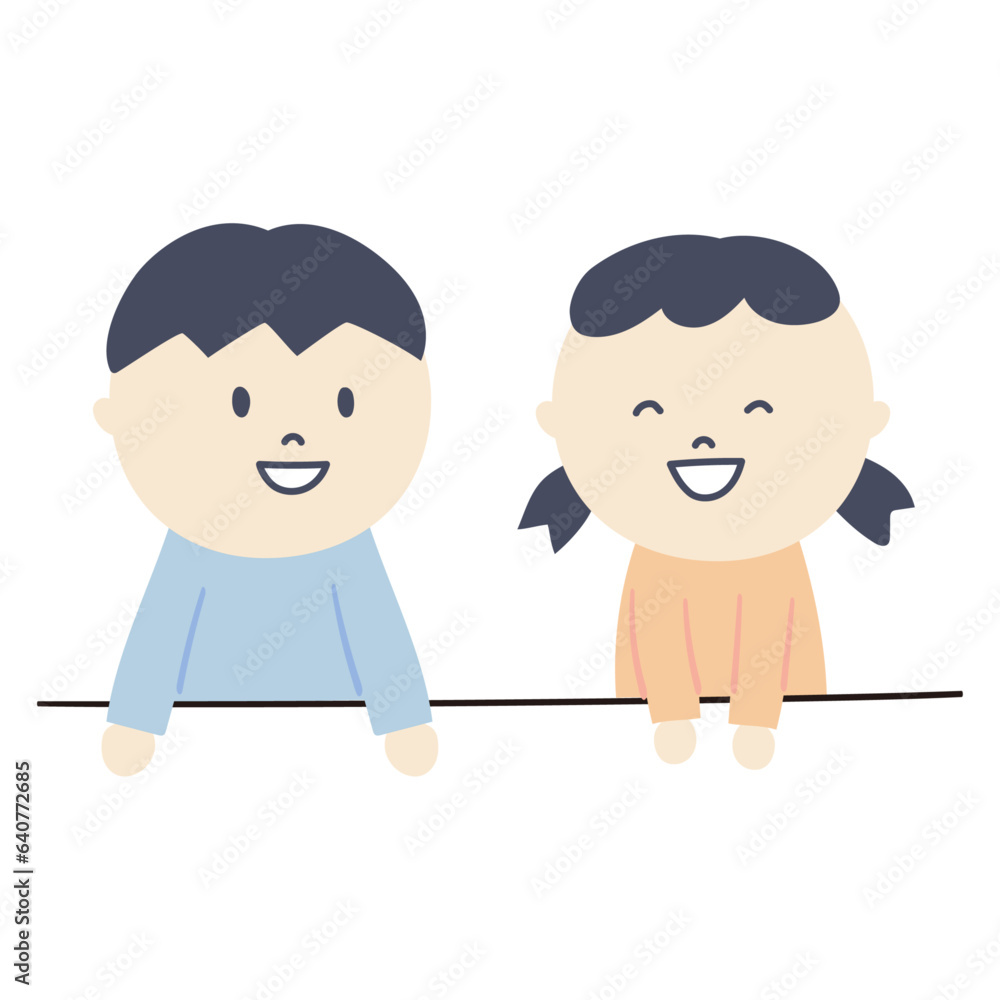 Children talking happily Children talking happily