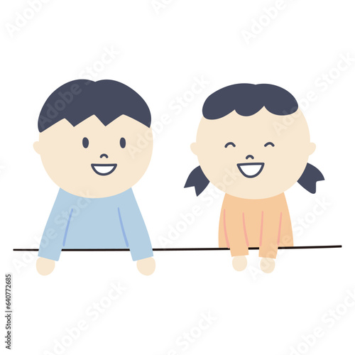 Children talking happily