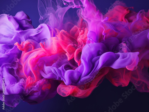 Beautiful abstract background with purple smoke texture. Generative Ai
