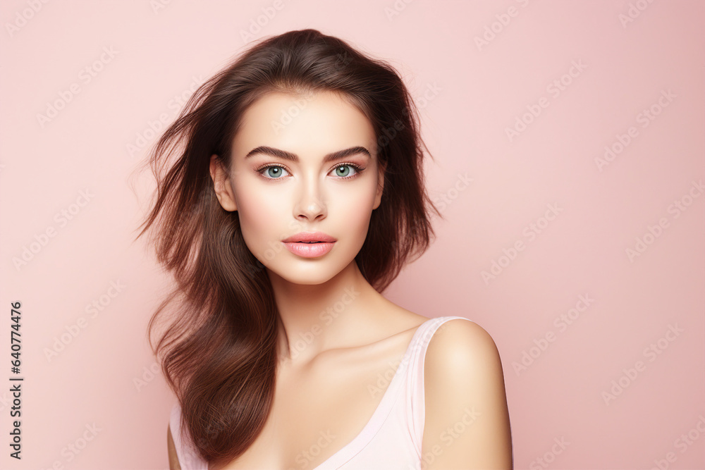 Generative ai collage image of attractive lady enjoy spa salon procedure Generative ai collage image of attractive lady enjoy spa salon procedure