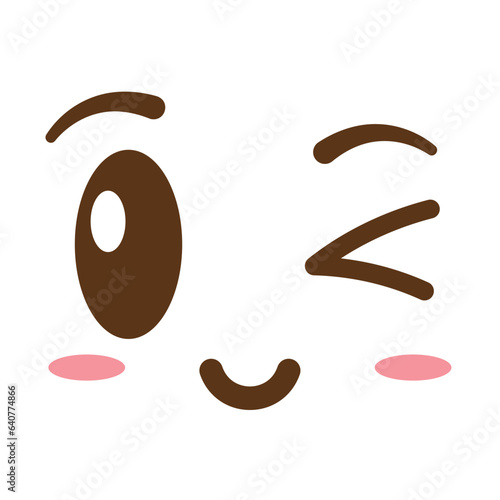 Isolated cute happy facial expression Vector