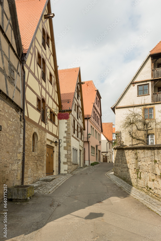 narrow street in the rothenburg