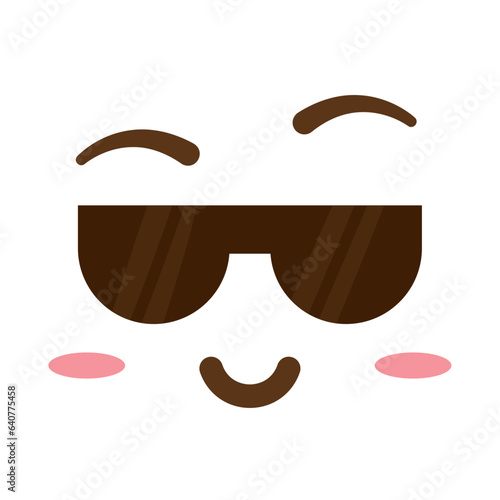 Isolated cute happy facial expression Vector