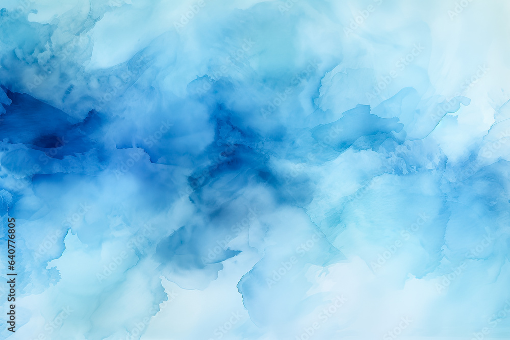 Blue watercolor background for abstract designs 