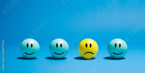 Feelings, state of mind concept, satisfied vs unsatisfied, happy vs unhappy, bipolar concept
