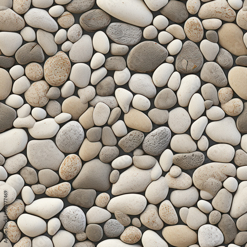 Pebble Cream and gray color Stone seamless texture