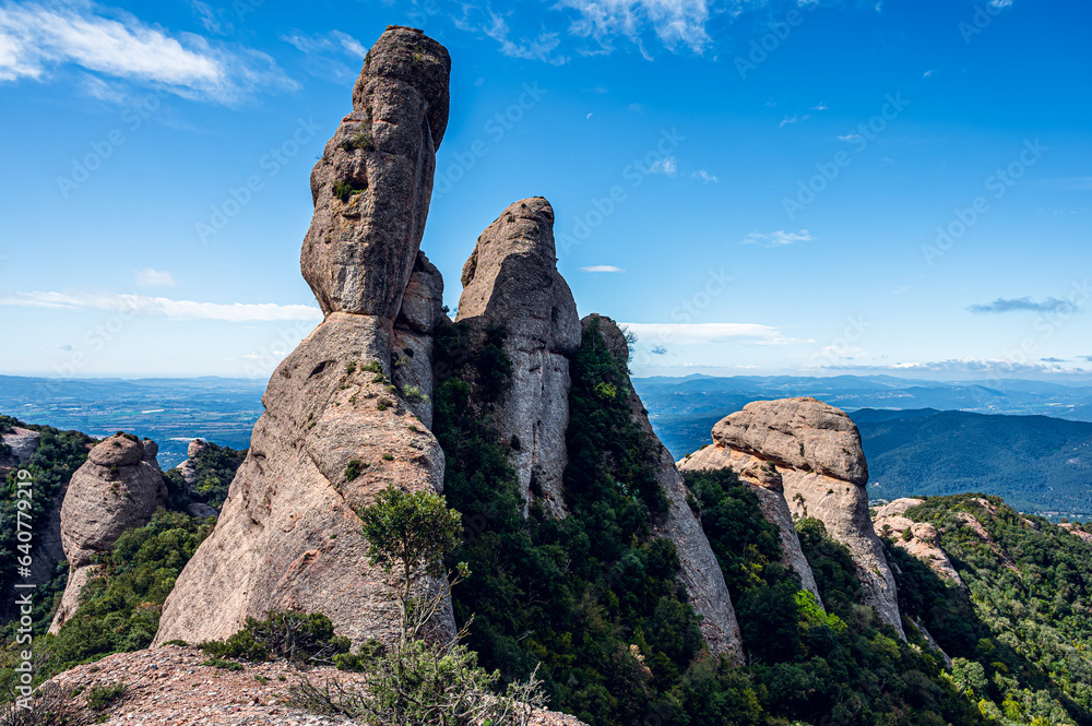 Amazing mountain range geology (Montserrta Massif, Spain, Catalonia)