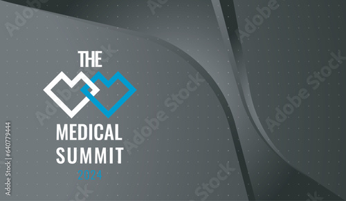 Logotype graphic design of annual event summit and title made for the healthcare medical theme - annual convention for doctors and nurses