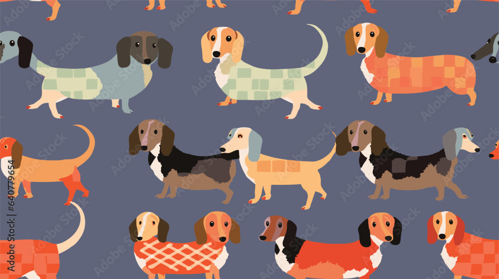 Dachshund dogs pattern